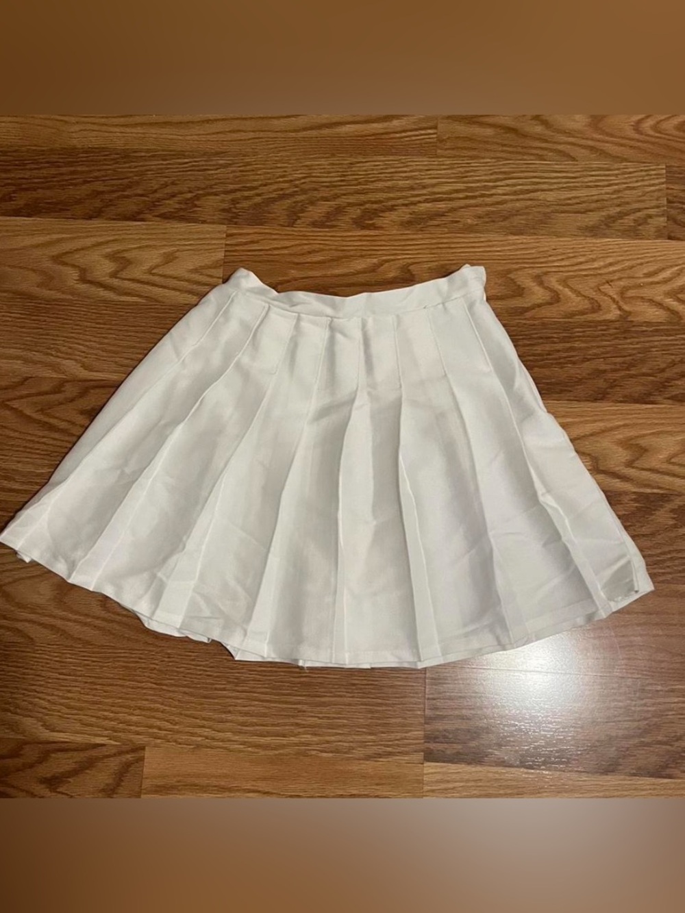 Daily Paper White Pleated Skater Skirt